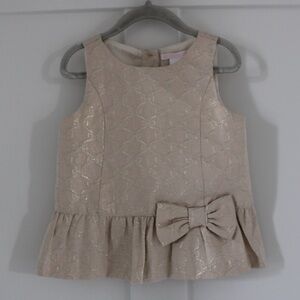 Janie and Jack Gold Textured Sleeveless Blouse